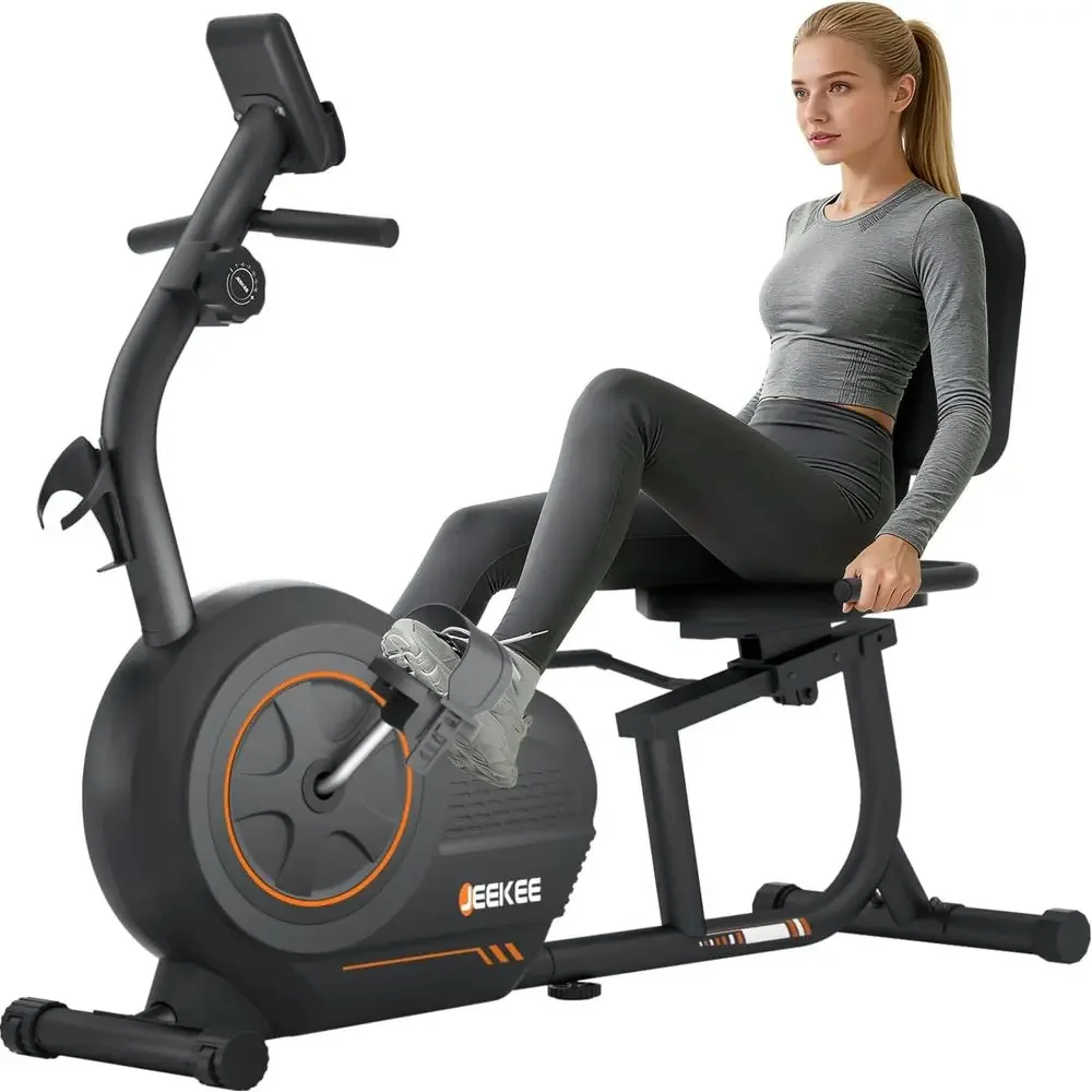 Exercise Bike Magnetic Resistance - 耐荷重400ポンドの頑丈な磁気抵抗式エクササイズバイク、16段階負荷調整、心拍数モニター付き