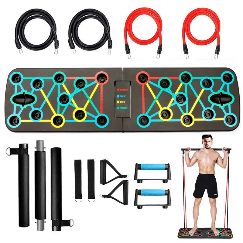 Push Up Board Foldable Multi Function - 折りたたみ式多機能プッシュアップボード ホームボディビルディング筋力トレーナー