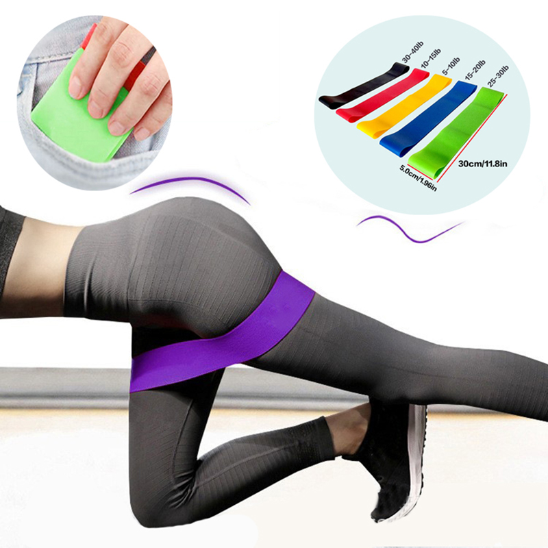 Pilates Bar Kit With Resistance Bands - 5 個ヨガピラティスレジスタンスバンドロングトレーニングストレッチバンド理学療法下半身ホーム強度弾性エクササイズ