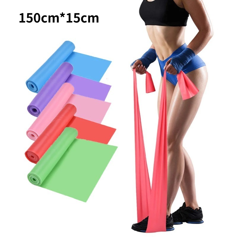 Pilates Bar Kit With Resistance Bands - 天然ラテックス製レジスタンスバンド、ヨガ、ピラティス、ホームジム、フィットネストレーニング用の伸縮性エクササイズバンド