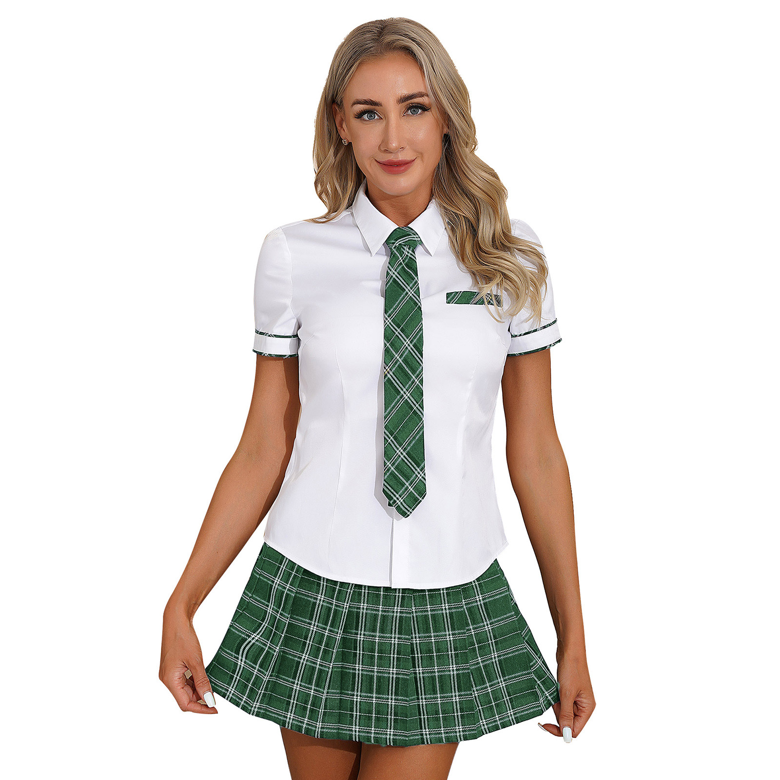 Team Sports - 女性スリーピース女子高生コスプレ衣装セット学校制服チアリーディングダンスウェアレーシングドライバーロールプレイテーマパーティースーツ