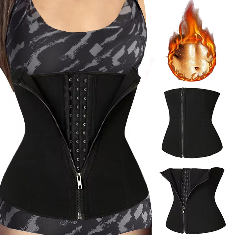 Sweat Waist Trainer Belt Neoprene - 女性用ウエストトレーナーボディシェイパー、サウナスウェットベルト、減量コルセット、フラットベリーシェイプウェア、おなかシース、減量、ジム、脂肪燃焼