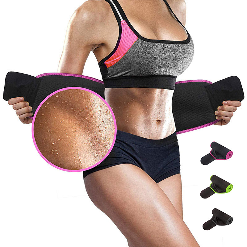 Sweat Waist Trainer Belt Neoprene - 男性と女性のためのウエストトリマーベルト、減量、スウェットバンド、ラップ、脂肪、おなか、病気、サウナ、ネオプレン、1個