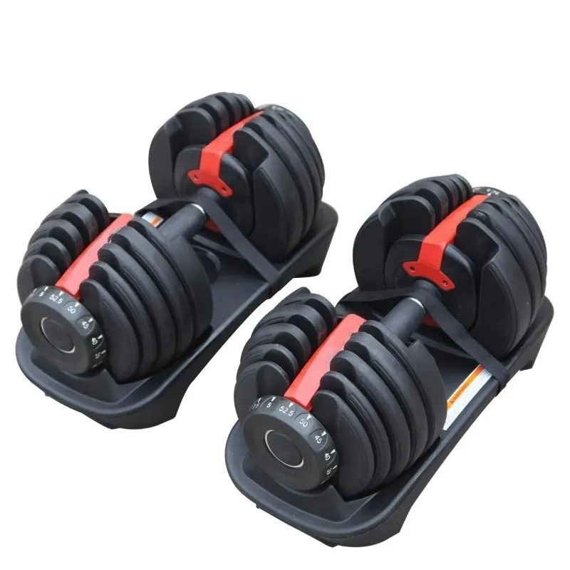 Adjustable Dumbbell Pair 40Kg - クイックアジャストダンベル 24kg 男女兼用 滑り止めで快適なホームジム機器 プロフェッショナルグレード