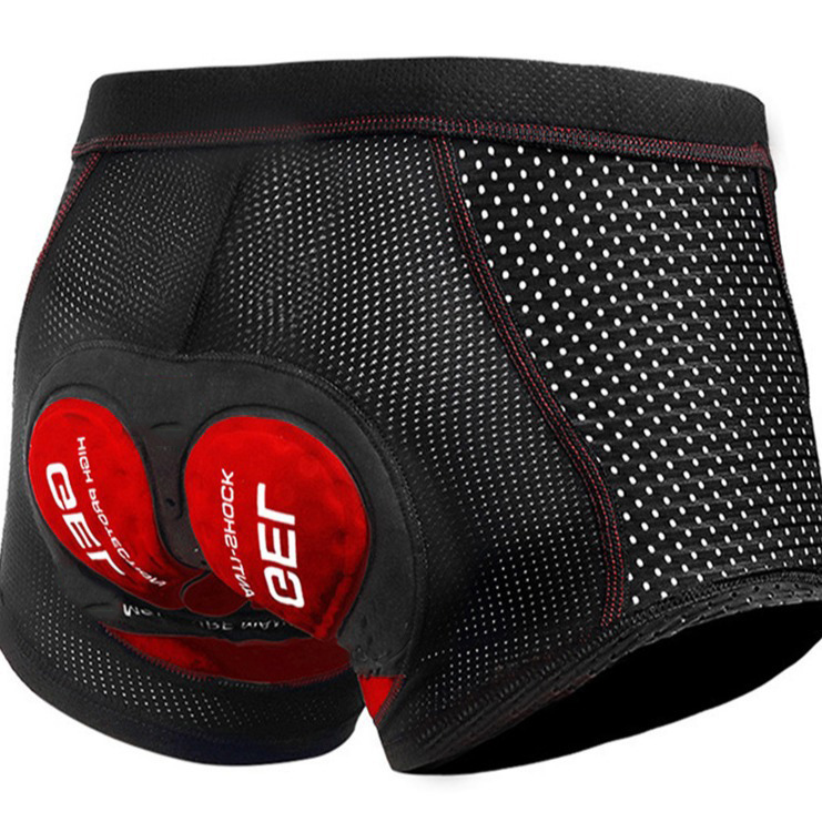 Padded Cycling Shorts 5D Gel - サイクリングショーツ 通気性メッシュ サイクリングアンダーウェア 5Dパッド 耐衝撃 バイクショーツ