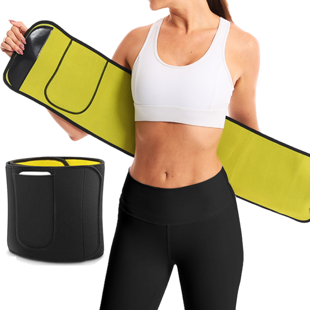 Sweat Waist Trainer Belt Neoprene - 女性用サウナウエストトレーナー スリミングベルト ジムフィットネス お腹コントロールコルセット 発汗脂肪燃焼 ボディシェイパー