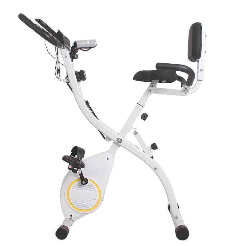 Exercise Bike Magnetic Resistance - 折りたたみ式高品質ホームジムスポーツ用品磁気抵抗フィットネスエクササイズバイク（背もたれ付き）