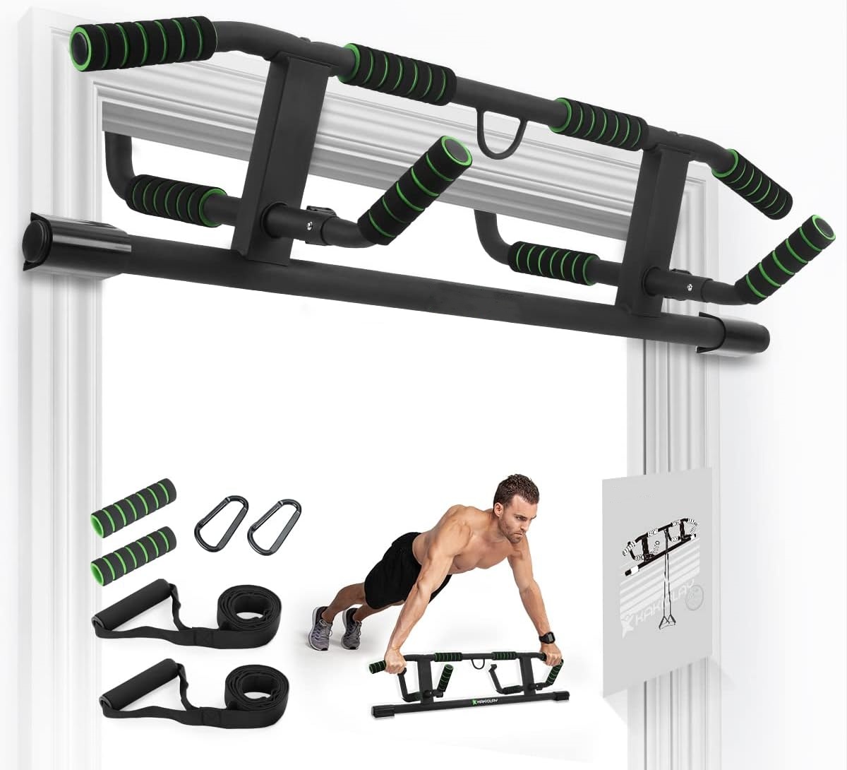 Door Pull Up Bar No Screw - ドア枠用プルアップバー、チンニングバー、ディップバー（ネジ不要）