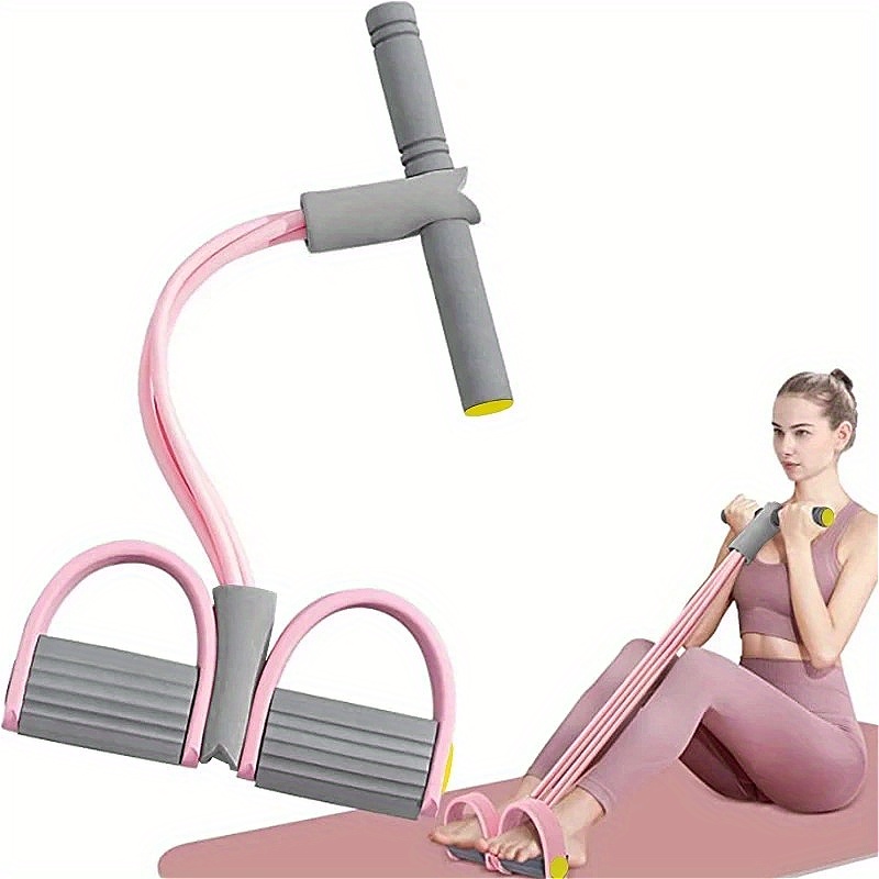 Resistance Bands Set With Handles - 多機能レジスタンスバンドセット、強化トレーニング用4本チューブ、快適なNBRハンドル、オフィス/リビングルーム/寝室用