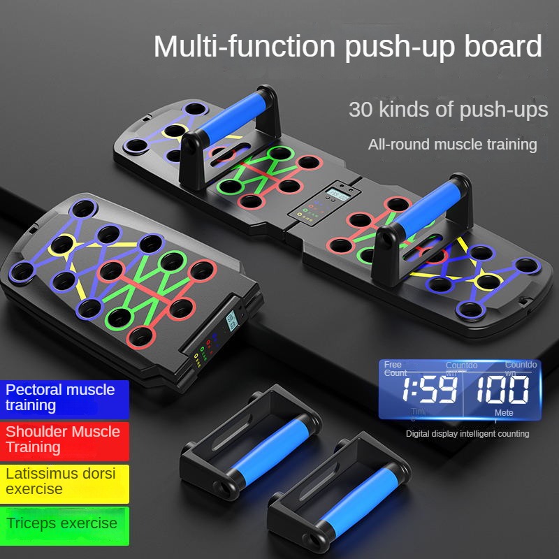 Push Up Board Foldable Multi Function - 新しい多機能プッシュアップボードセットポータブルプッシュアップバー折りたたみフィットネス機器胸腹部腕/背中のトレーニング