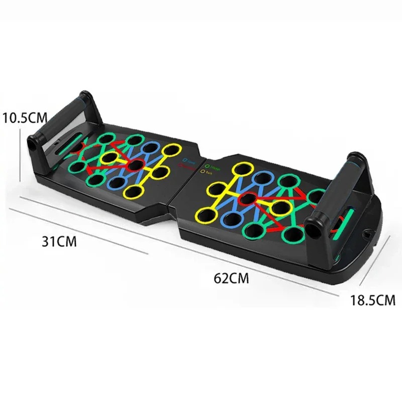 Push Up Board Foldable Multi Function - 折りたたみ式腕立て伏せボードセット - 胸、腹部、腕、背中のトレーニングのための多機能フィットネス機器