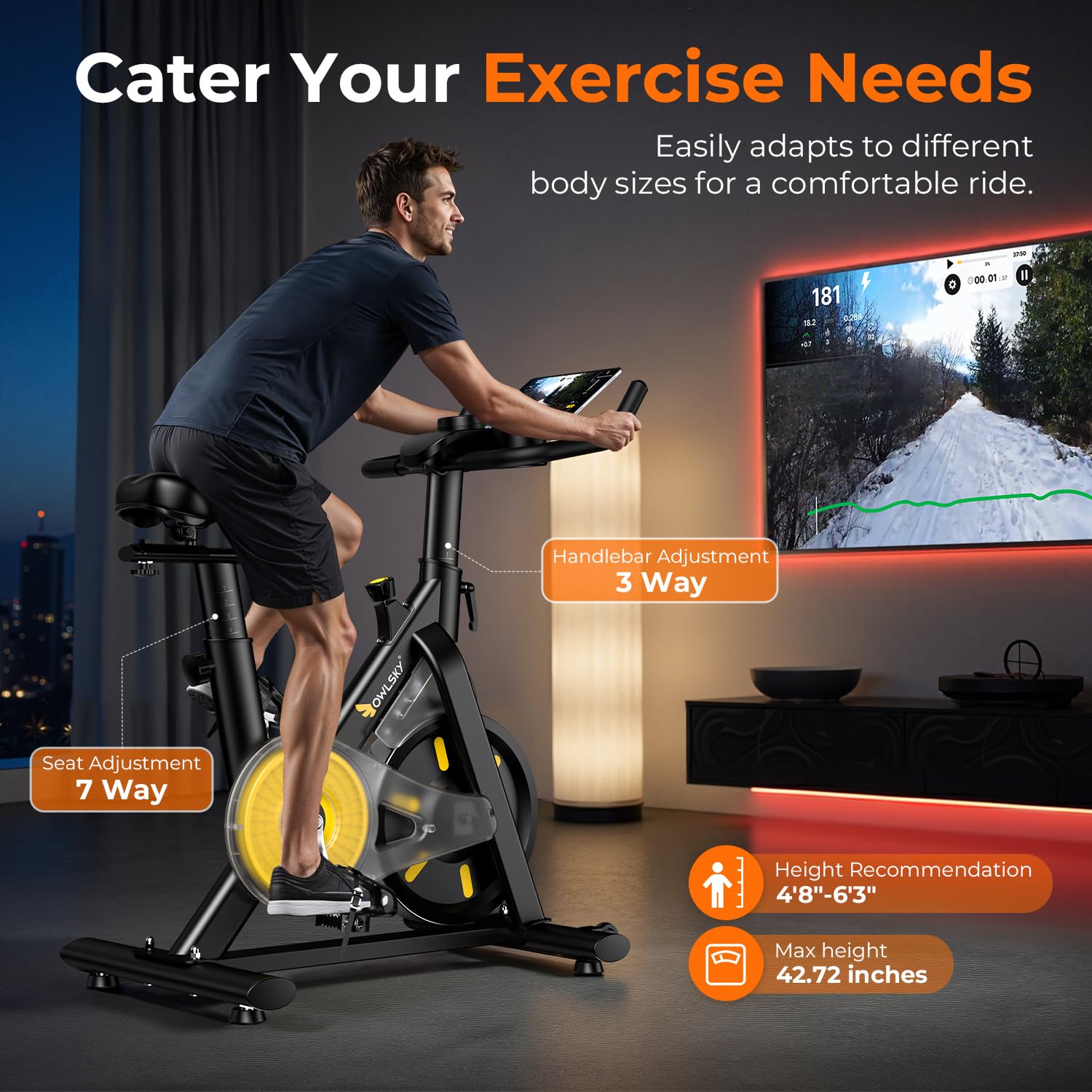 エクササイズバイク 磁気抵抗 300ポンド 静音 家庭用フィ - Exercise Bike Magnetic Resistance のレビューと価格