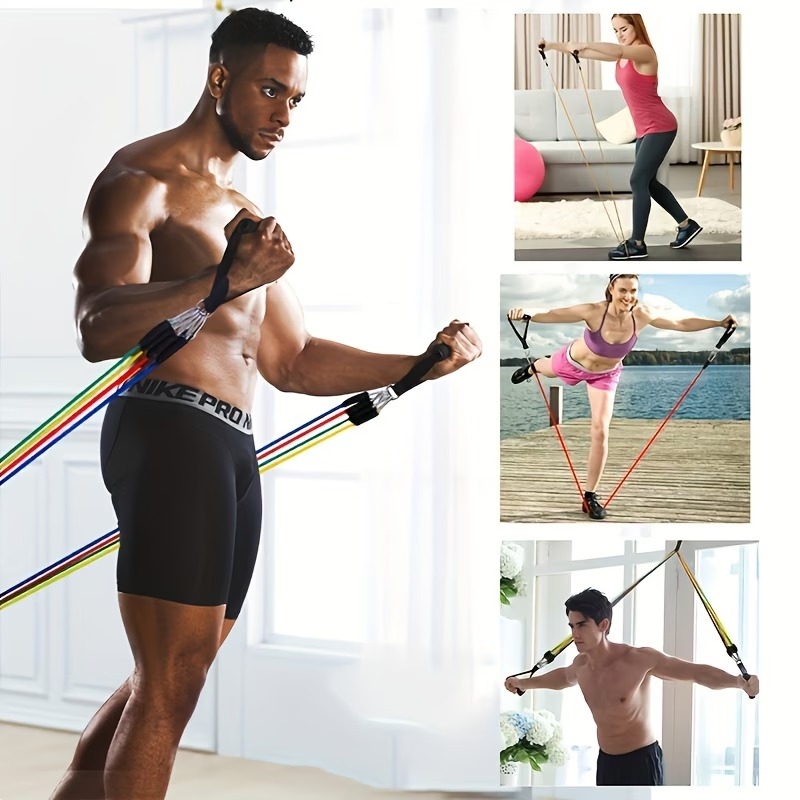 ドアアンカー付きレジスタンスバンドセット、エクササイズバンド - Resistance Bands Set With Handles のレビューと価格
