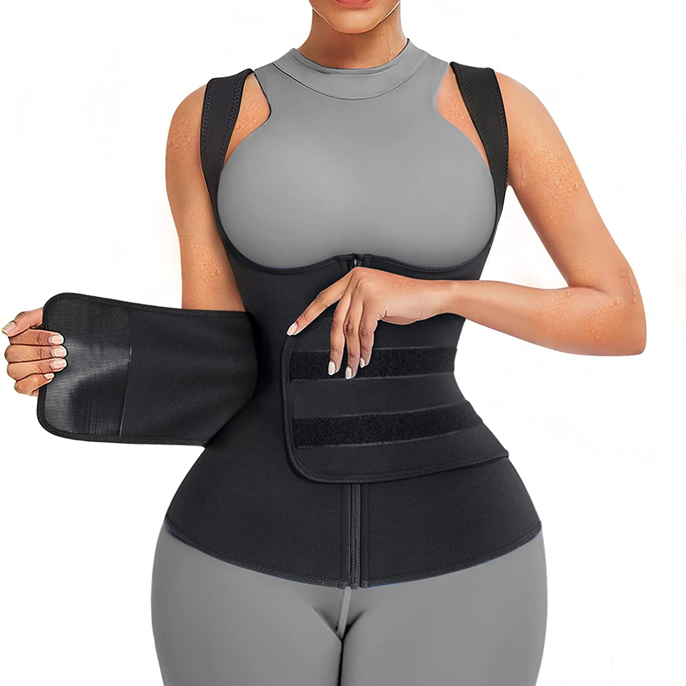 女性用ネオプレンサウナスーツ サウナ発汗ベスト ウエストトレ - Sweat Waist Trainer Belt Neoprene のレビューと価格