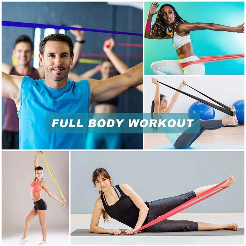 天然ラテックス製レジスタンスバンド、ヨガ、ピラティス、ホーム - Pilates Bar Kit With Resistance Bands のレビューと価格