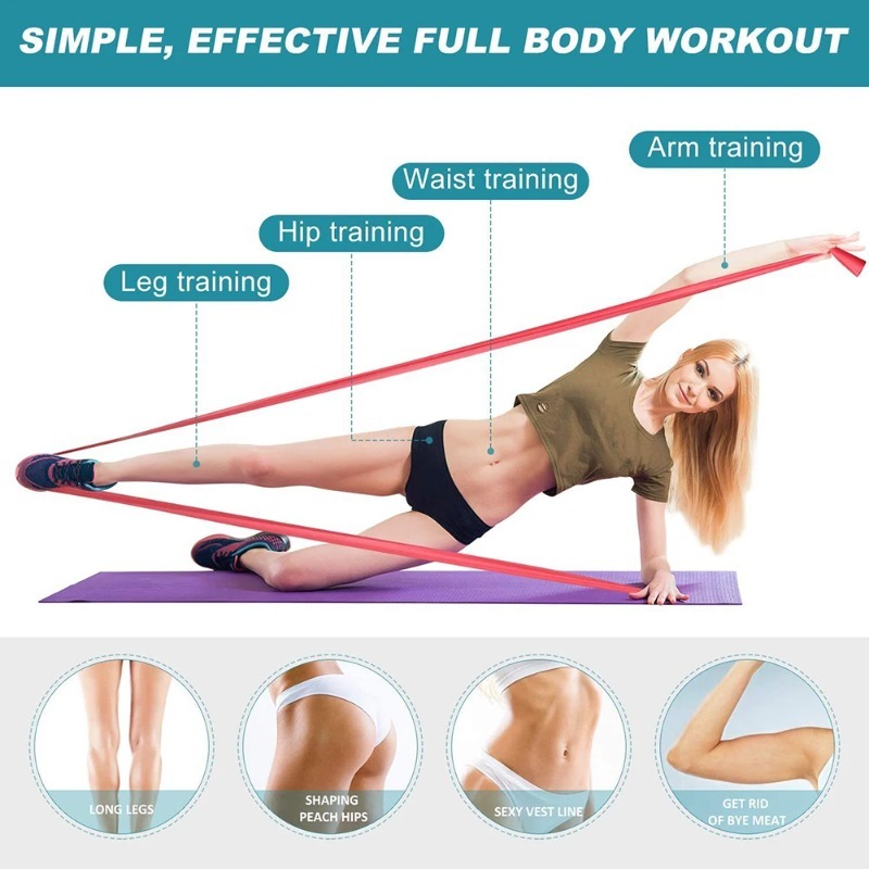 天然ラテックス製レジスタンスバンド、ヨガ、ピラティス、ホーム - Pilates Bar Kit With Resistance Bands のレビューと価格