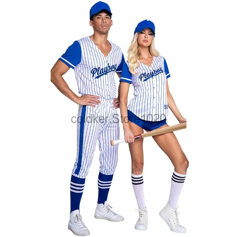 新しい大人のストライプスポーツ野球コスチュームセット男性女性 - Team Sports のレビューと価格