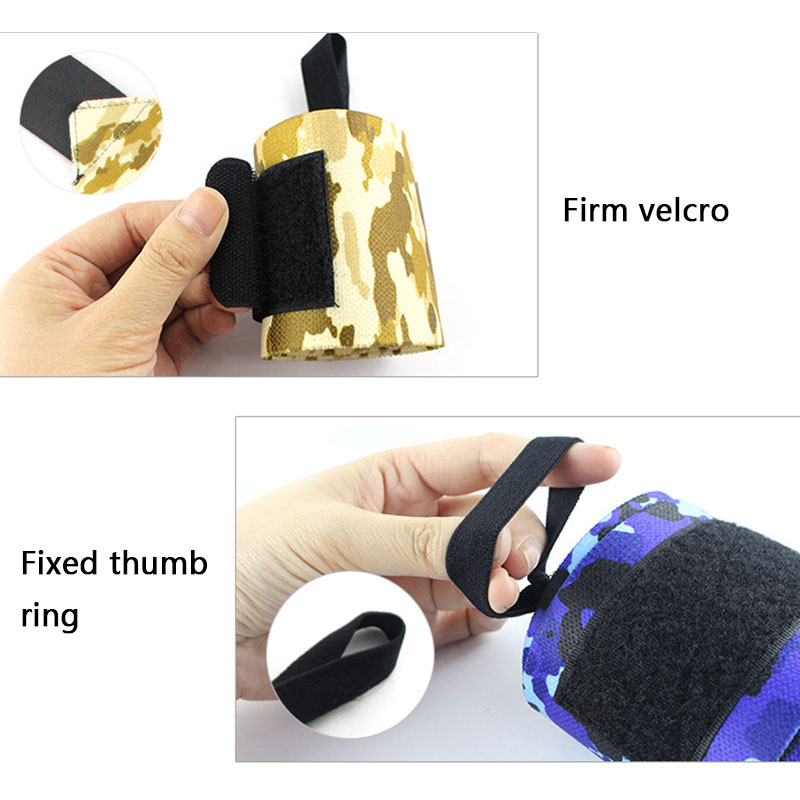 1pc 手首サポートジムストラップ迷彩調節可能なリストバンド - Wrist Wraps Weightlifting Support のレビューと価格