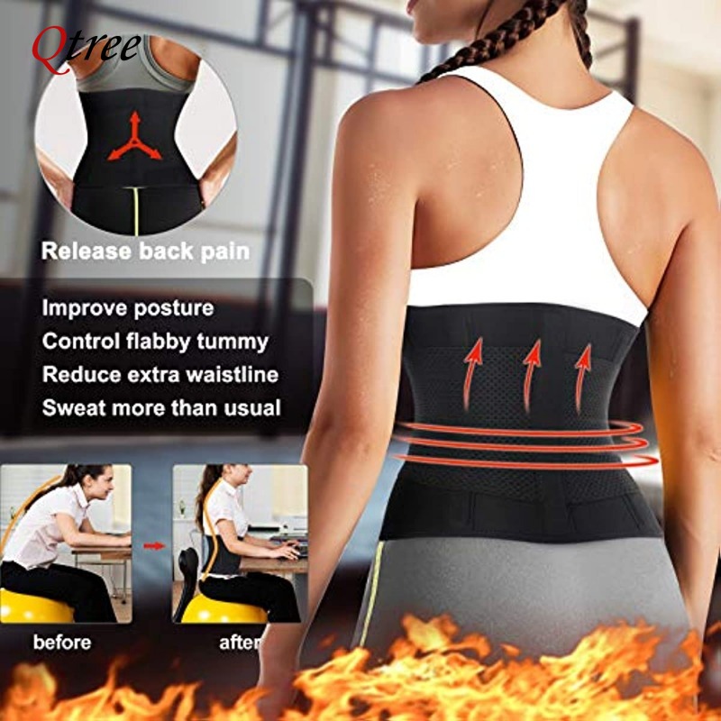 Qtree ホットネオプレンウエストトレーナーベルト女性サウ - Sweat Waist Trainer Belt Neoprene のレビューと価格