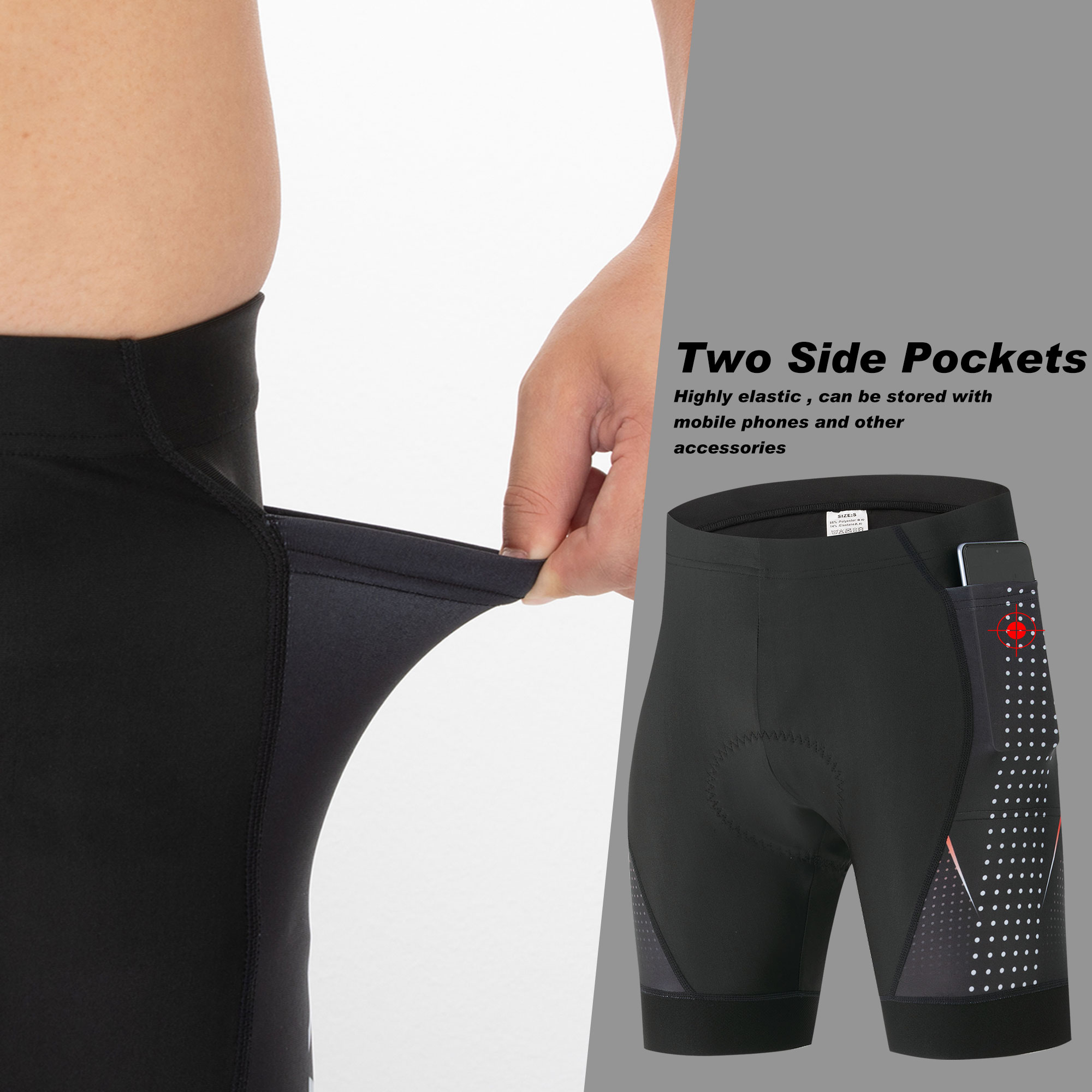 プレミアムロードバイクショーツ 5Dジェルパッド付き メンズ - Padded Cycling Shorts 5D Gel のレビューと価格