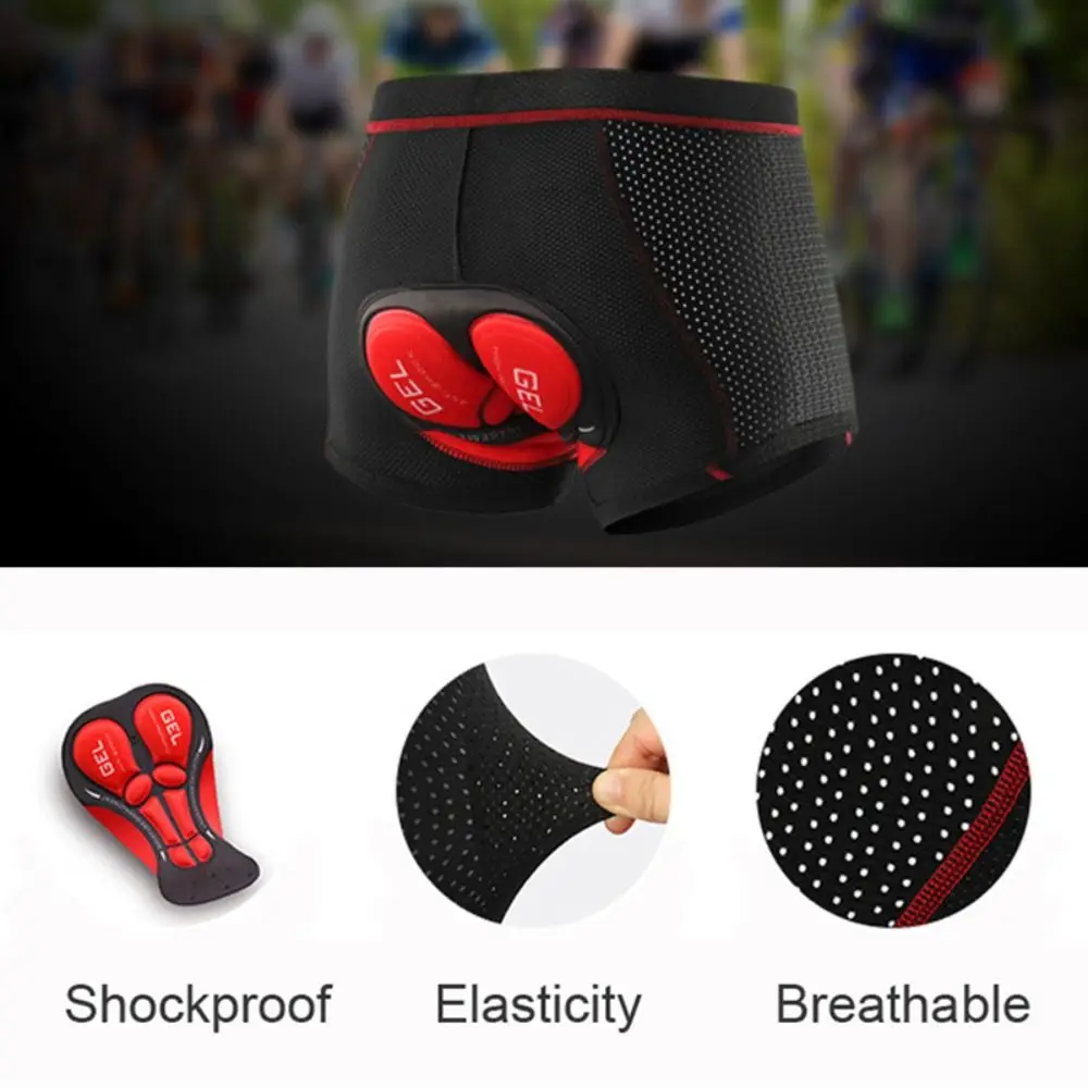 5D ゲルパッド耐衝撃通気性サイクリング下着ショーツ男性用  - Padded Cycling Shorts 5D Gel のレビューと価格