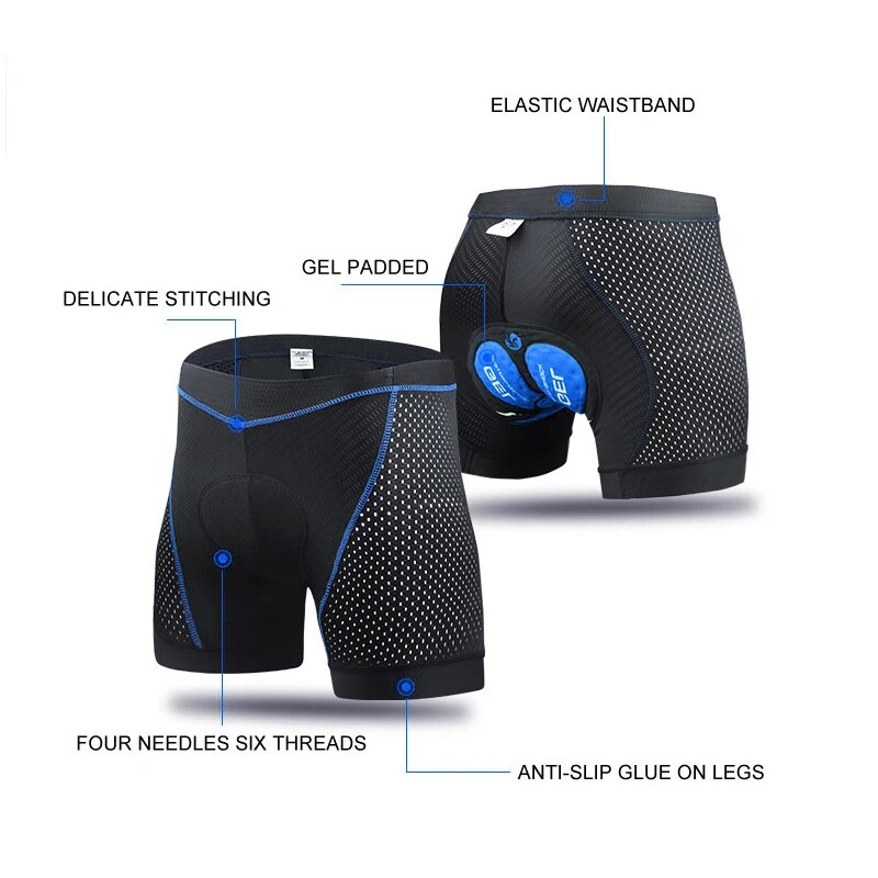 X-TIGERサイクリング下着5d通気性のあるパッド入りゲル - Padded Cycling Shorts 5D Gel のレビューと価格