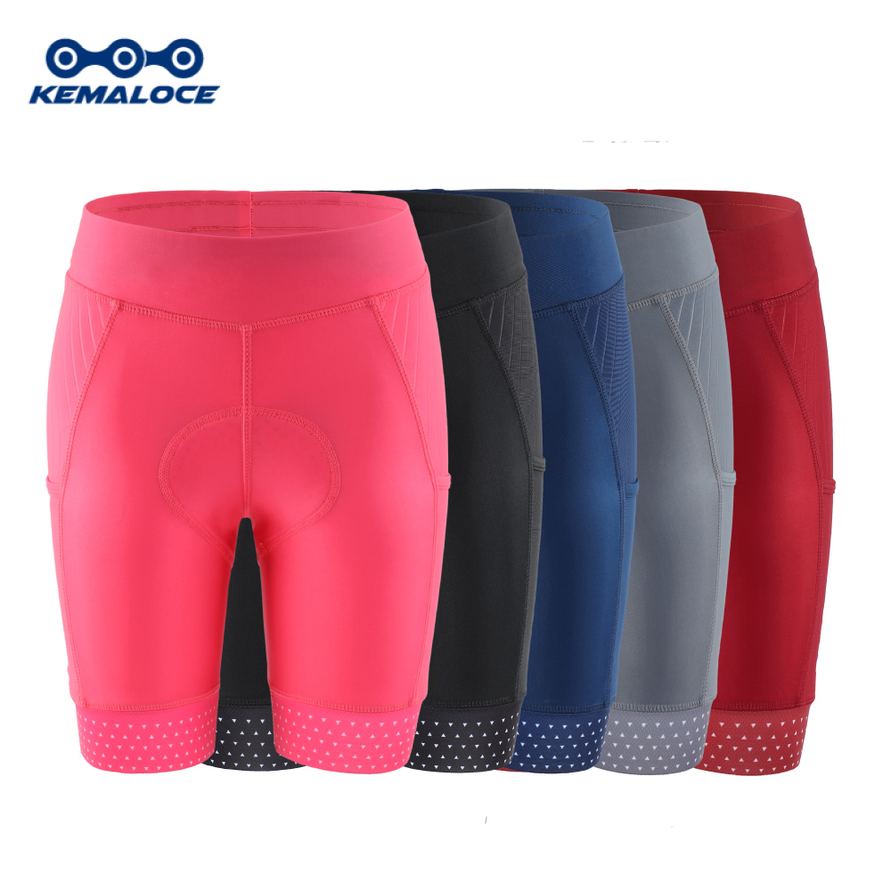 Kemaloce-女性用サイクリングショーツ,ピンクとブラッ - Padded Cycling Shorts 5D Gel のレビューと価格