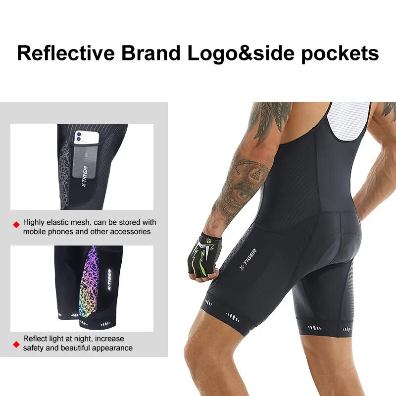 サイクリングビブショーツ5dゲルパッドマウンテンバイクショー - Padded Cycling Shorts 5D Gel のレビューと価格