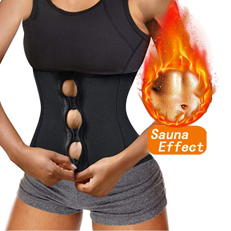 女性用ウエストトレーナー ボディシェイパー フックジッパー  - Sweat Waist Trainer Belt Neoprene のレビューと価格
