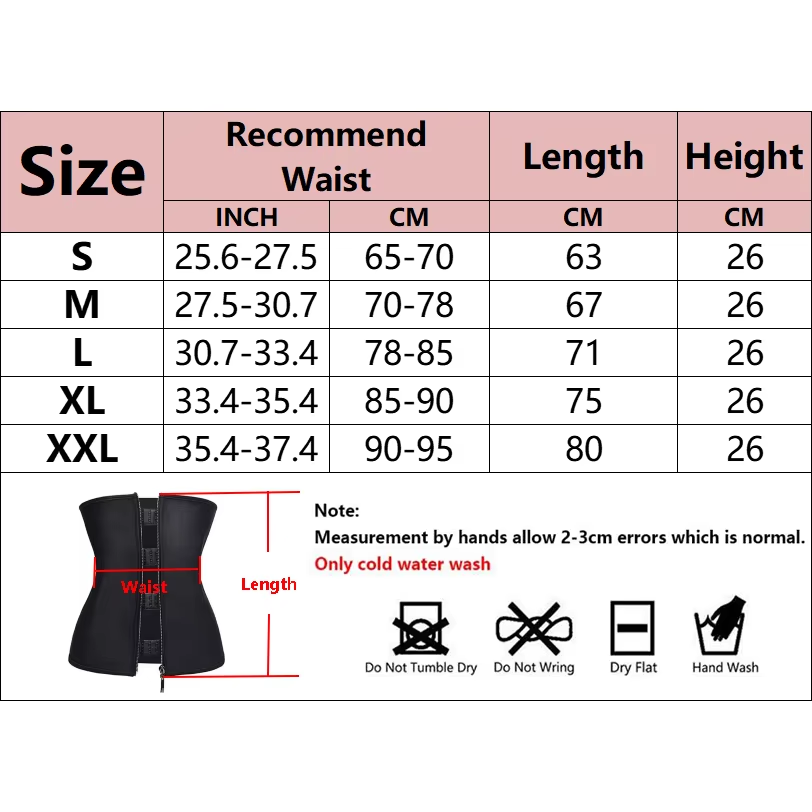 女性用ウエストトレーナー ボディシェイパー フックジッパー  - Sweat Waist Trainer Belt Neoprene のレビューと価格