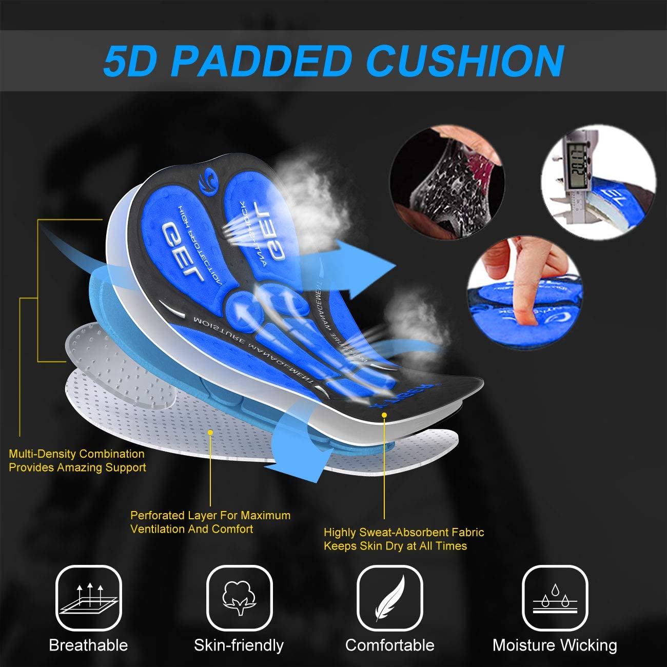 X-Tiger サイクリング下着プロ 5D ゲルパッド耐衝撃 - Padded Cycling Shorts 5D Gel のレビューと価格