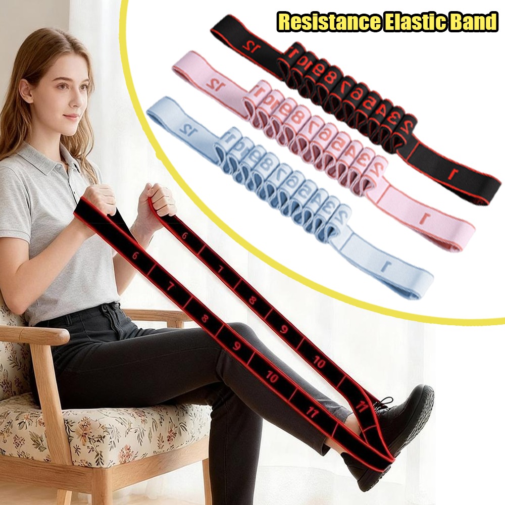 ヨガピラティスレジスタンスバンド番号付き生地滑り止め弾性ワー - Pilates Bar Kit With Resistance Bands のレビューと価格
