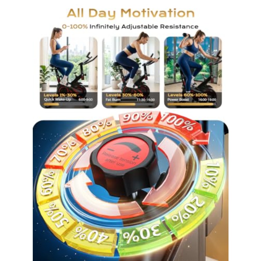 耐荷重350ポンド、スチールフレーム、黒色、スムーズな磁気抵 - Exercise Bike Magnetic Resistance のレビューと価格