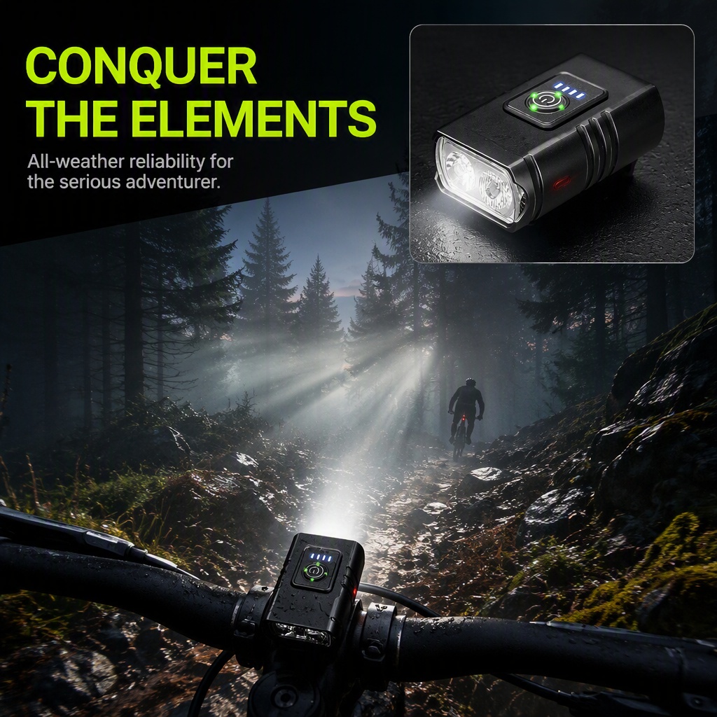 自転車ライト USB充電式 LED自転車ヘッドライト 100 - Rechargeable Bicycle Headlight 1000 Lumen のレビューと価格