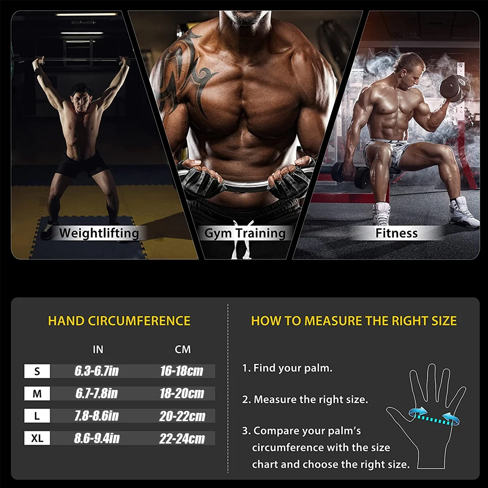 1 ペアハーフフィンガージムフィットネスグローブリストラップ - Wrist Wraps Weightlifting Support のレビューと価格