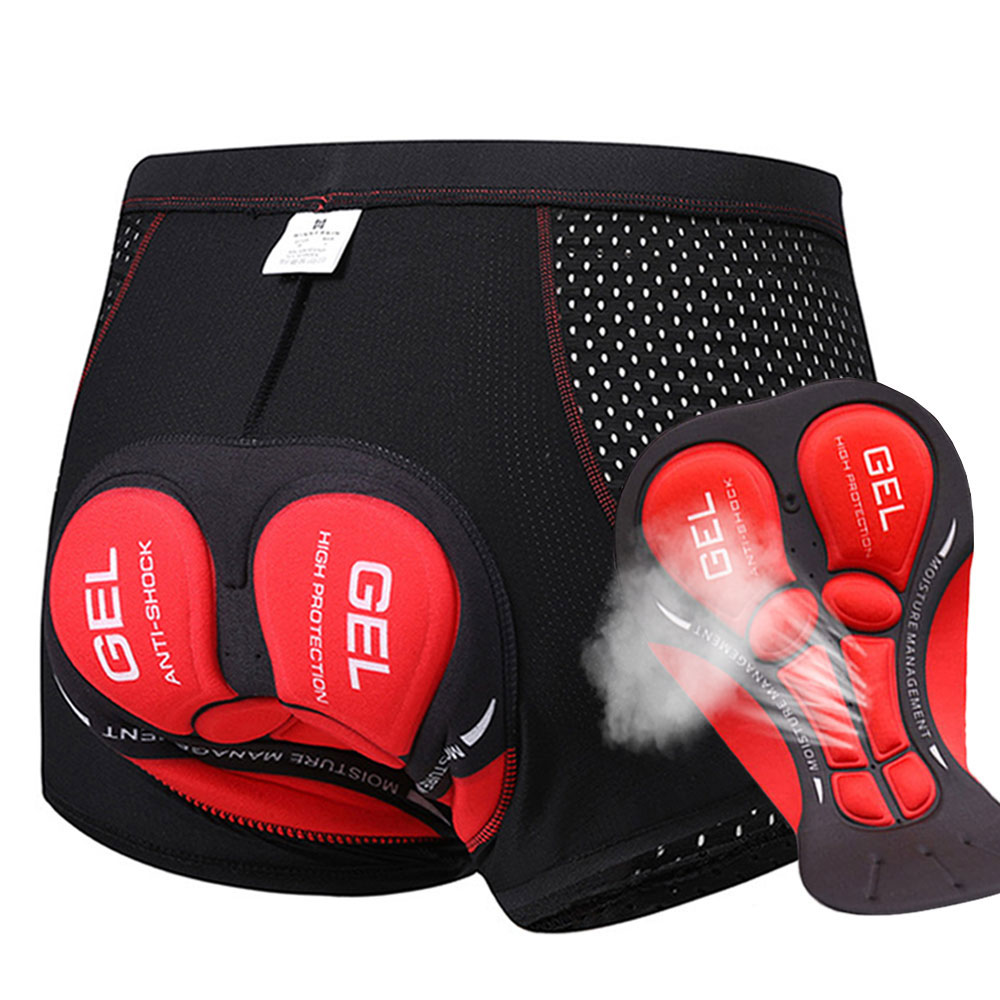サイクリングショーツ速乾性通気性メンズサイクリング下着 5D - Padded Cycling Shorts 5D Gel のレビューと価格