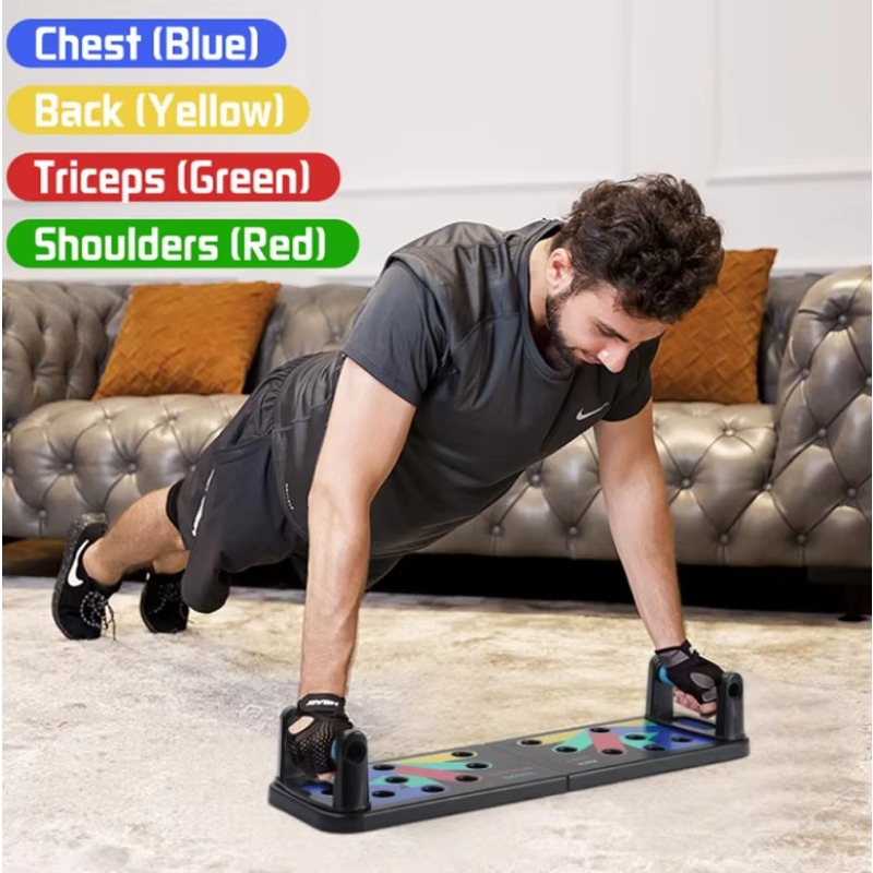 9-in-1折りたたみ式腕立て伏せラックボード多機能筋トレ器 - Push Up Board Foldable Multi Function のレビューと価格