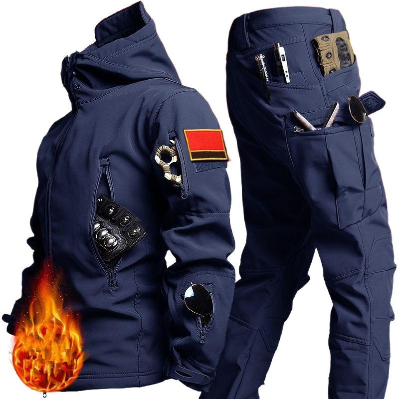 男性用シャークスキンソフトシェルアサルトスーツ 冬用フリース - Hiking のレビューと価格