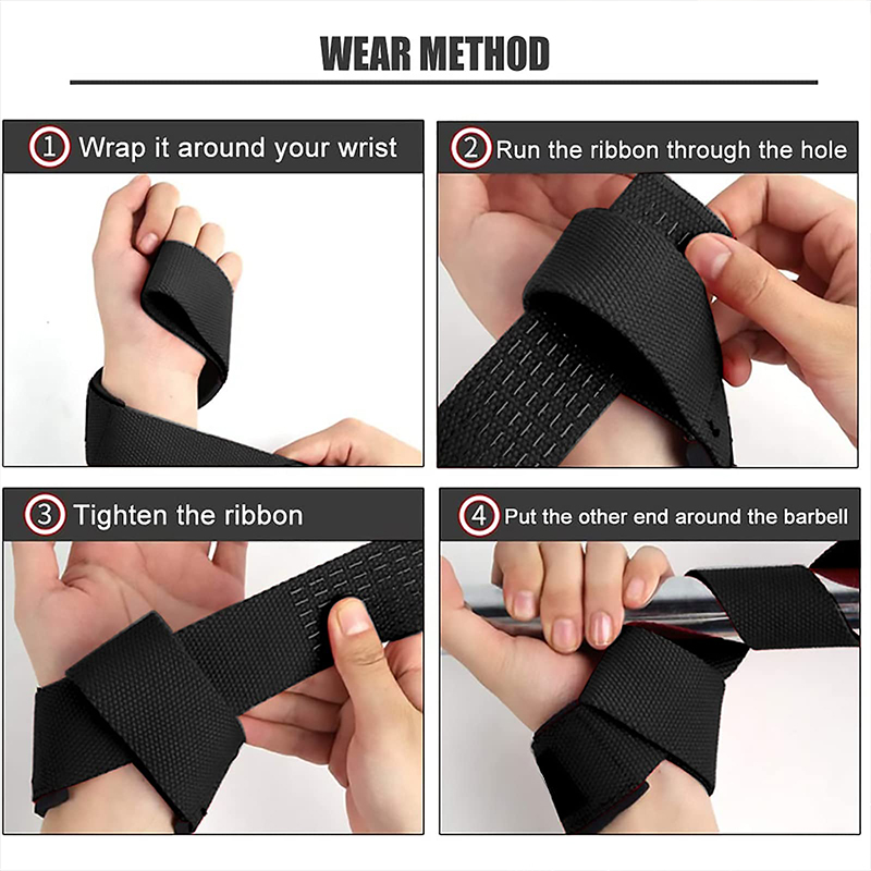 2個入りジムリフティングストラップ、フィットネスグローブ、滑 - Wrist Wraps Weightlifting Support のレビューと価格